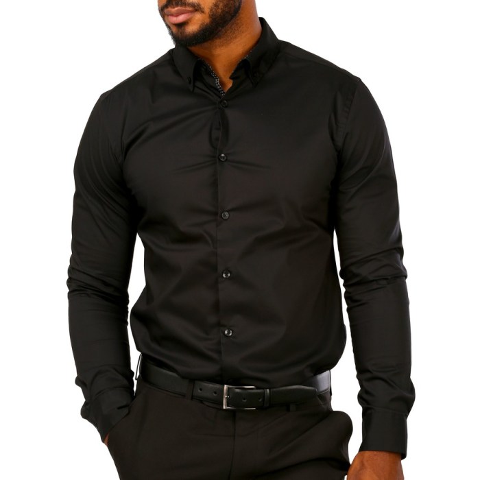 Mens black dress shirts