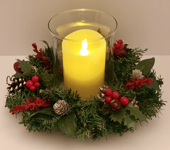 How to make a christmas candle table decoration