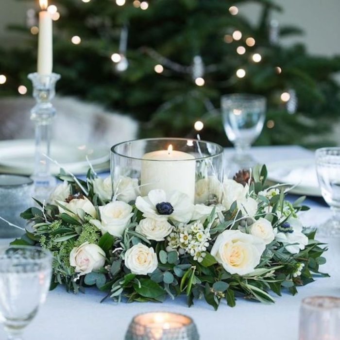 How to make a christmas candle table decoration