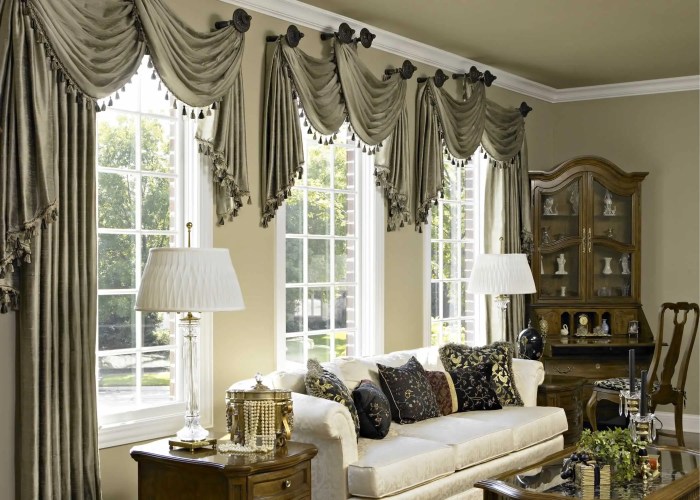 How to decorate living room curtains