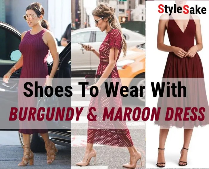 Best shoe color for maroon dress