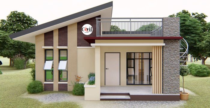 Desain teras rumah modern type 70