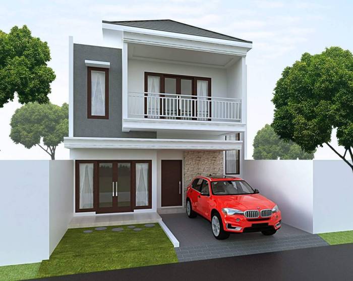 Desain teras rumah unik tipe 36