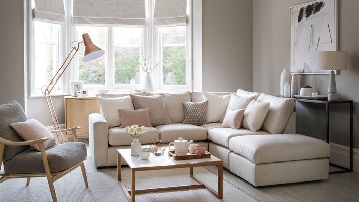 Wohnzimmer grau beige